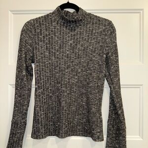 Evereve Michael Stars long sleeve soft marled mock neck top